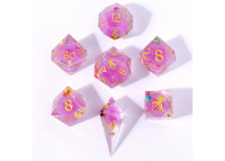 Captured Magic Liquid Core Sharp Resin Dice - ARCANE BLOSSOM